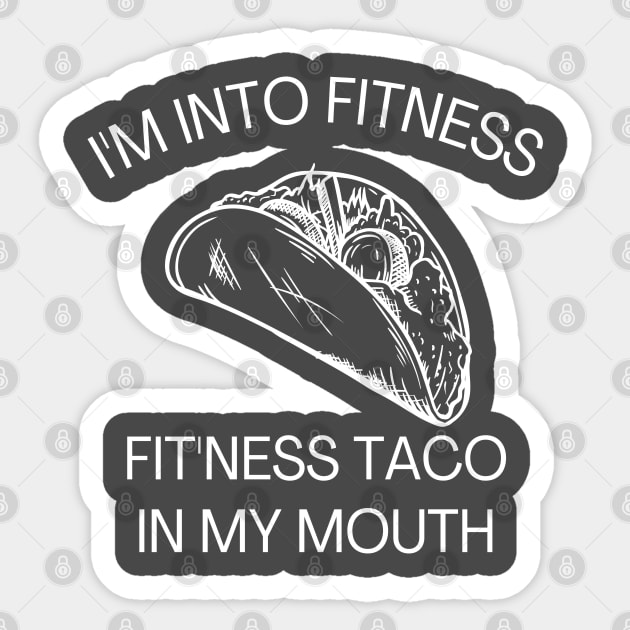 Funny Fitness Taco Sticker by debageur